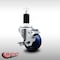 Service Caster 3.5'' SS Solid Poly Swivel 1-3/8'' Expanding Stem Caster with Brake SCC-SSEX20S3514-SPUS-TLB-138 - alternate 4